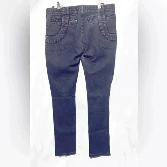Stella McCartney x H&M med wash ankle zip low rise Zipper Pocket Skinny Jeans 6 - Picture 3 of 6